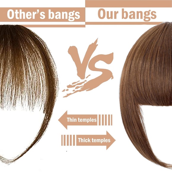 black clip-in faux bangs - Picture 7 of 11